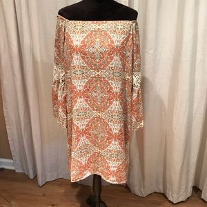 NWT off the shoulder long sleeve dress